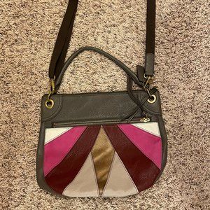 Fossil Multi Colored Leather Large Bag